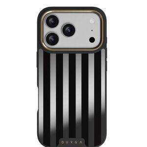 Black and Silver Striped Phone Case